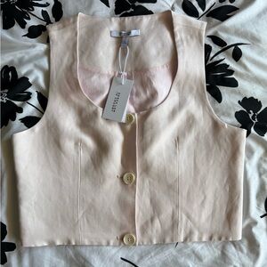 Derek Lam Blush Pink Button-Up Vest